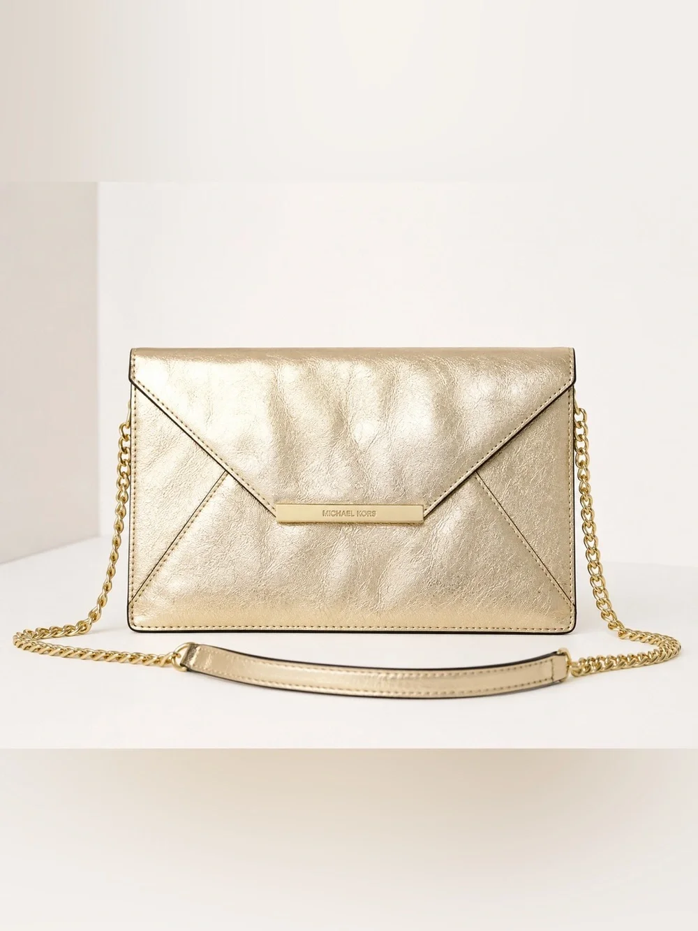 Michael Kors Metallic Gold Envelope Wristlet